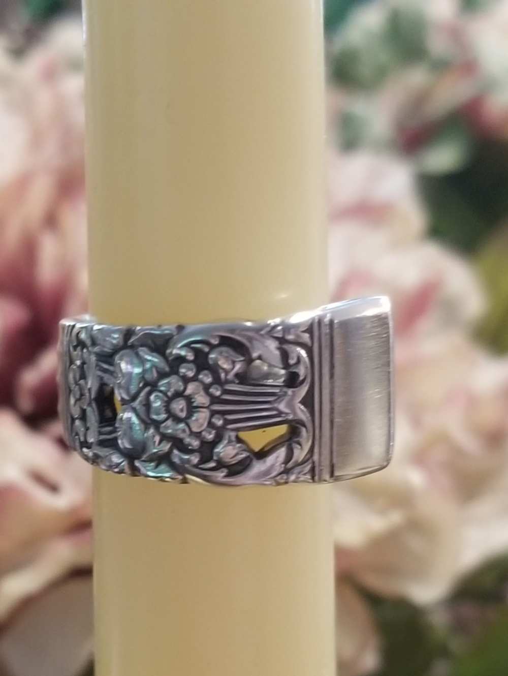 Spoon Ring from 1936 Oneida Community Pattern "Coronation" Size 9.5